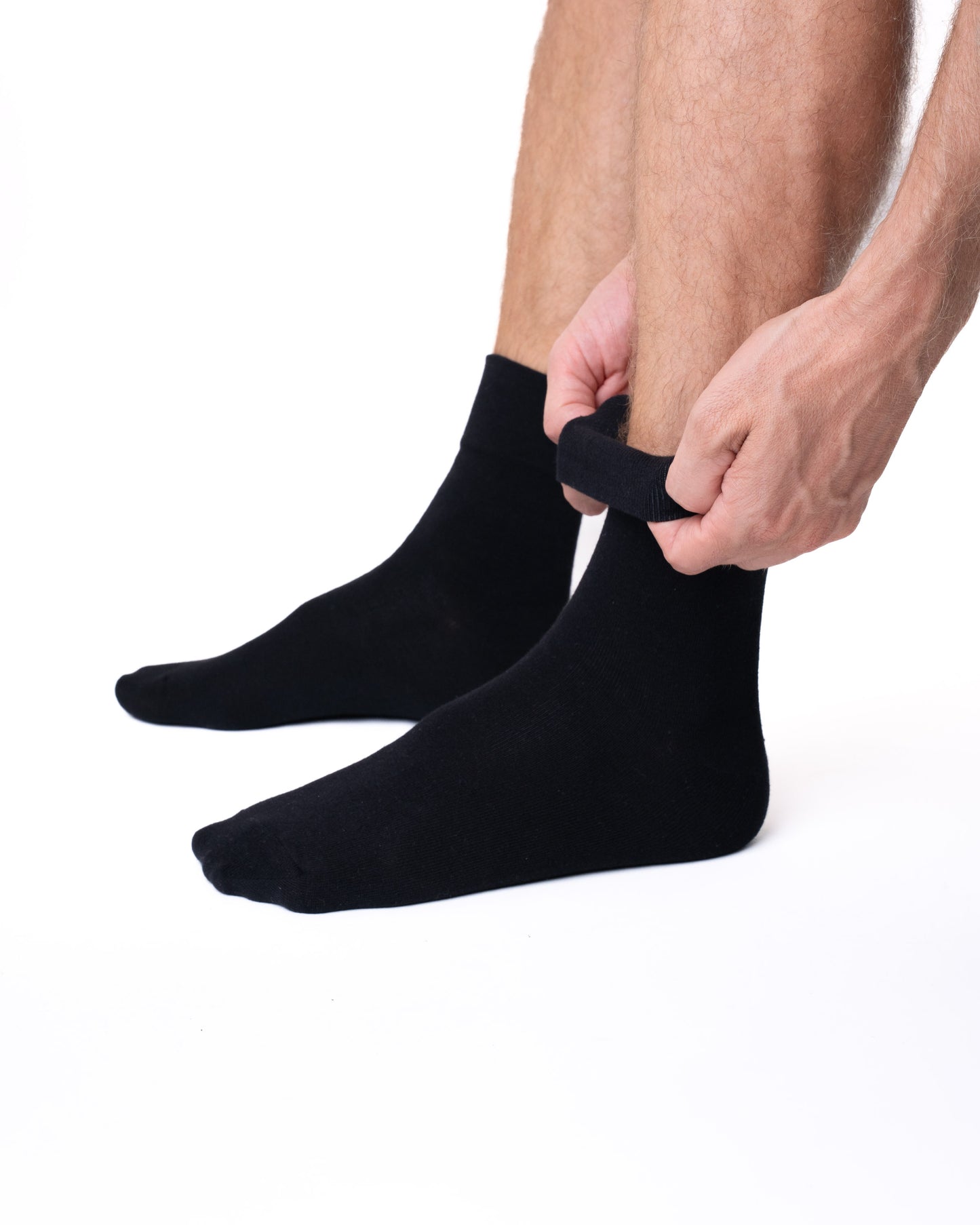 3 páry čiernych ponožiek bez gumičiek, 6280 black