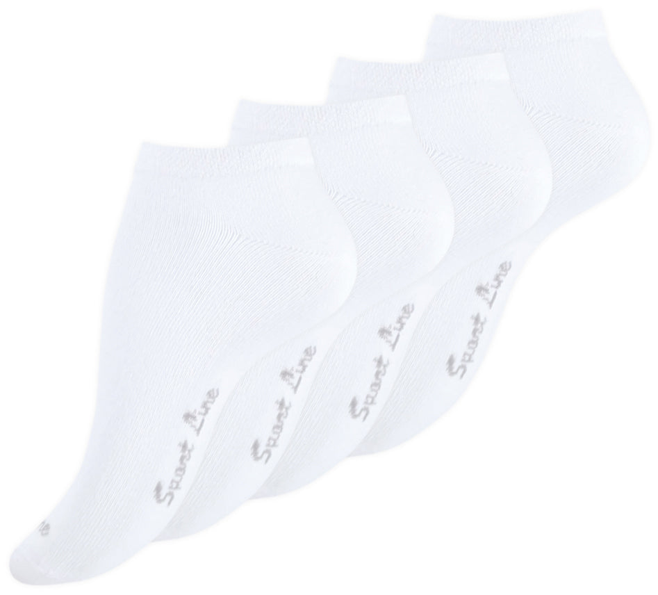 4 pari nizkih nogavic Sport line, bele 4089