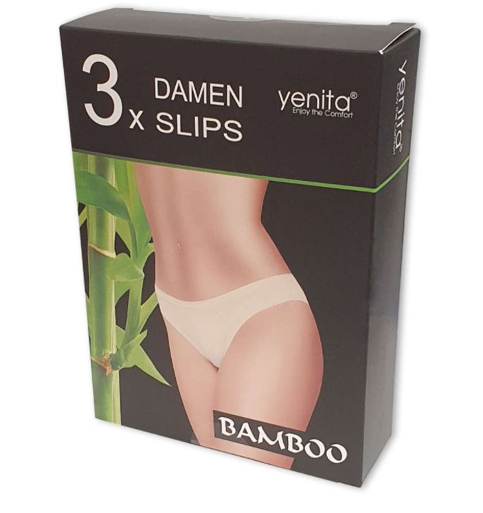 Dámske bambusové bikinové slip nohavičky 5094, 3/1 biele