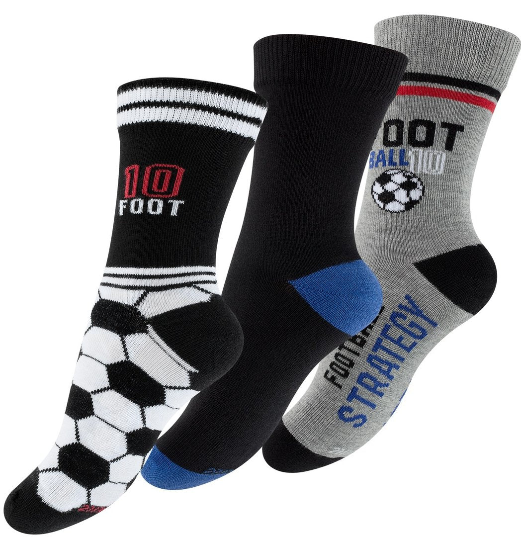 3 páry detských ponožiek VCA, futbal 6018