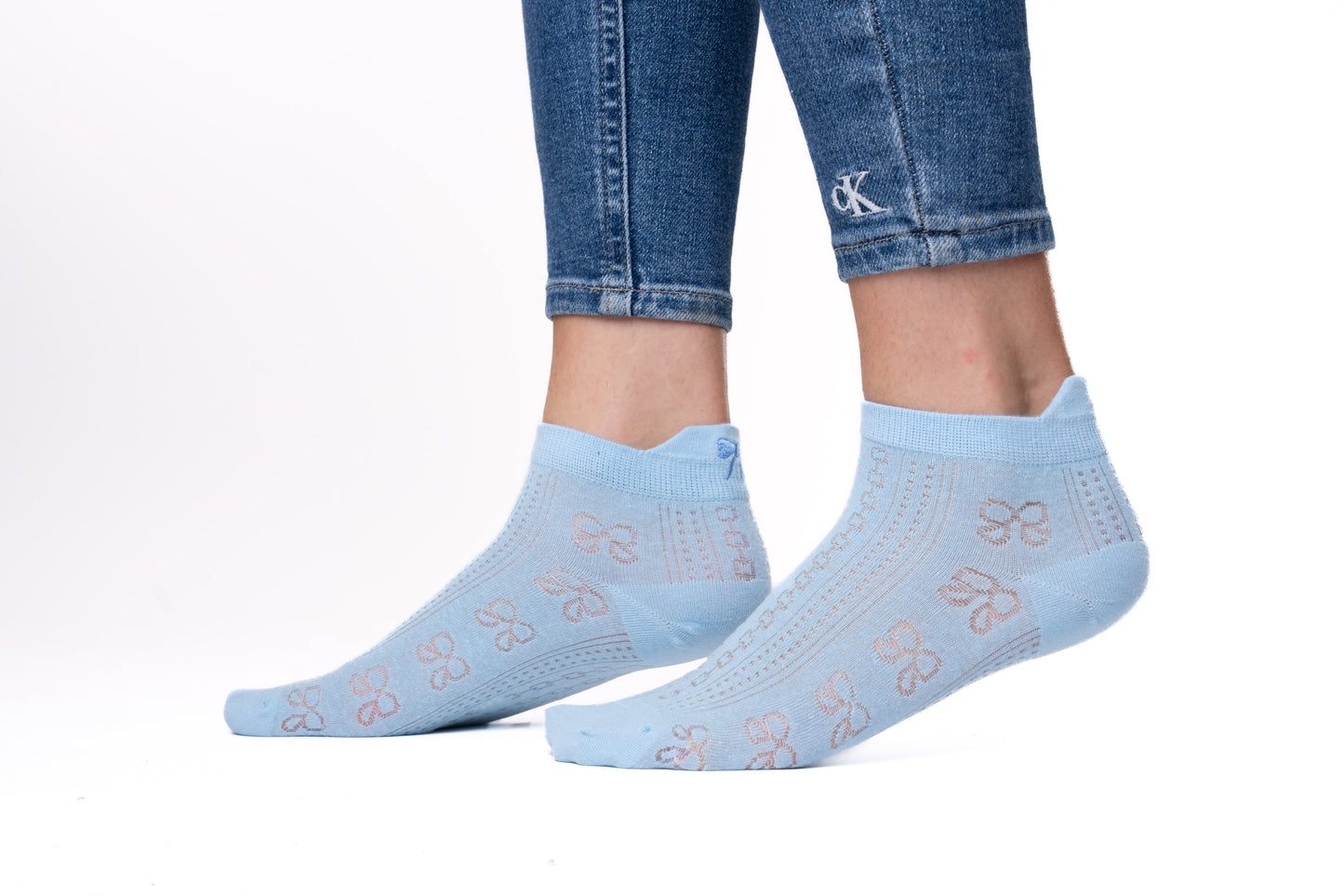 6 párov dámskych nízkych ponožiek, antibakteriálnych a bezšvových, mašla 5871 - TENKÝ