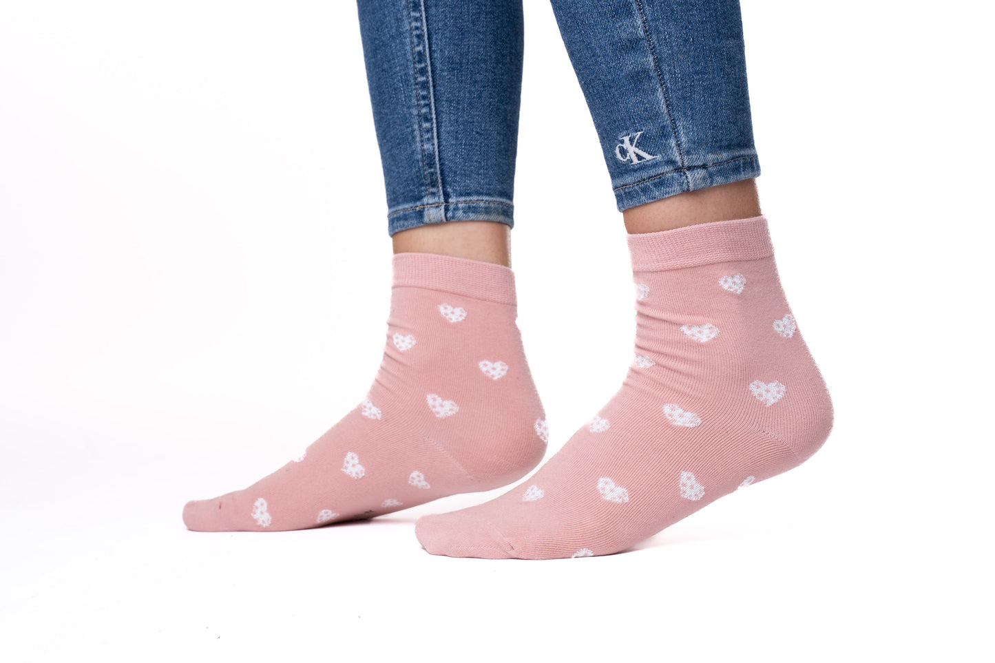 6 párov dámskych polo ponožiek, tvar srdca 5882