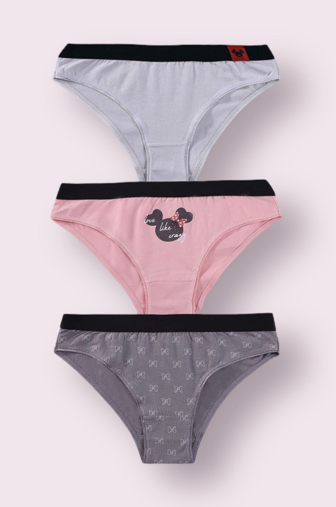 3x dámske bavlnené bikinové nohavičky Tress 4593Y Minnie