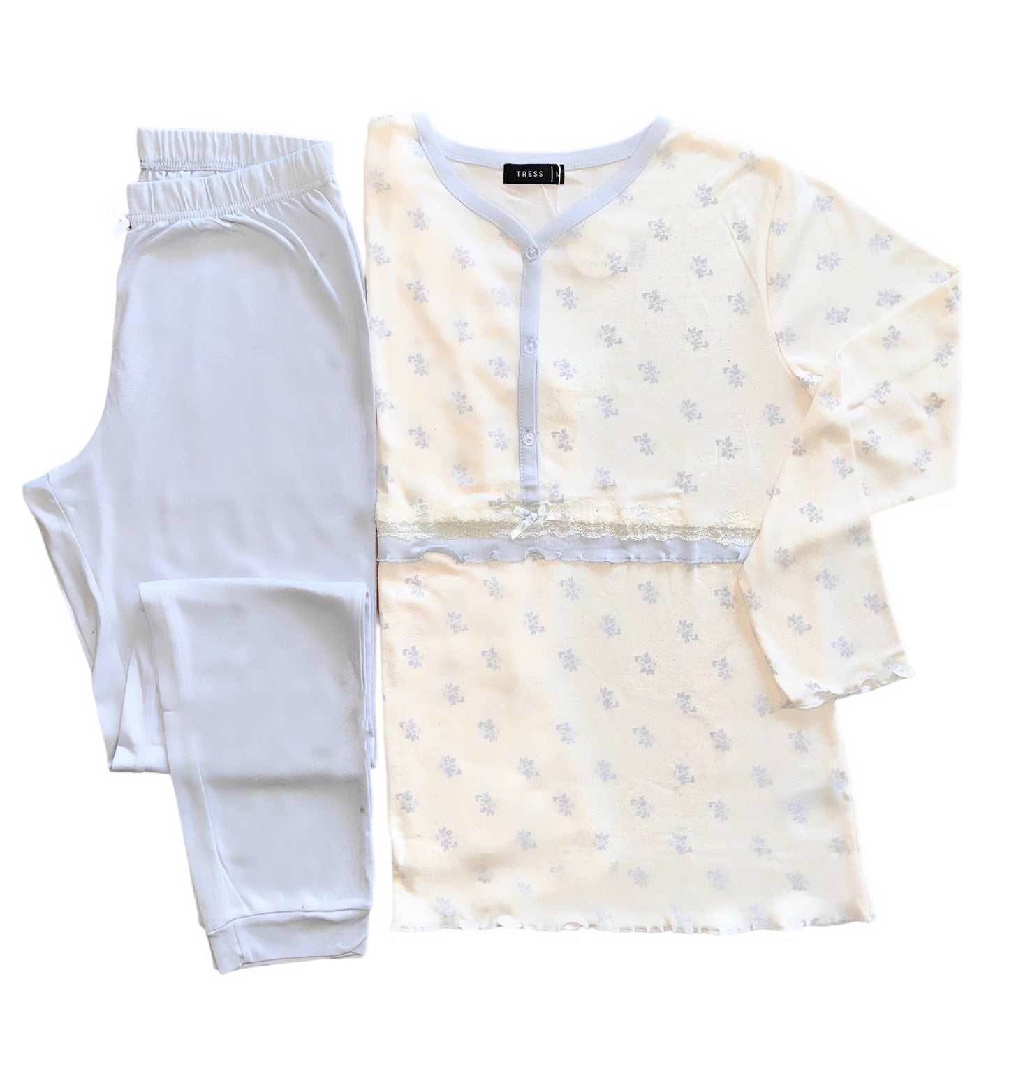 Dámske dlhé pyžamo Tress, kvety 7440