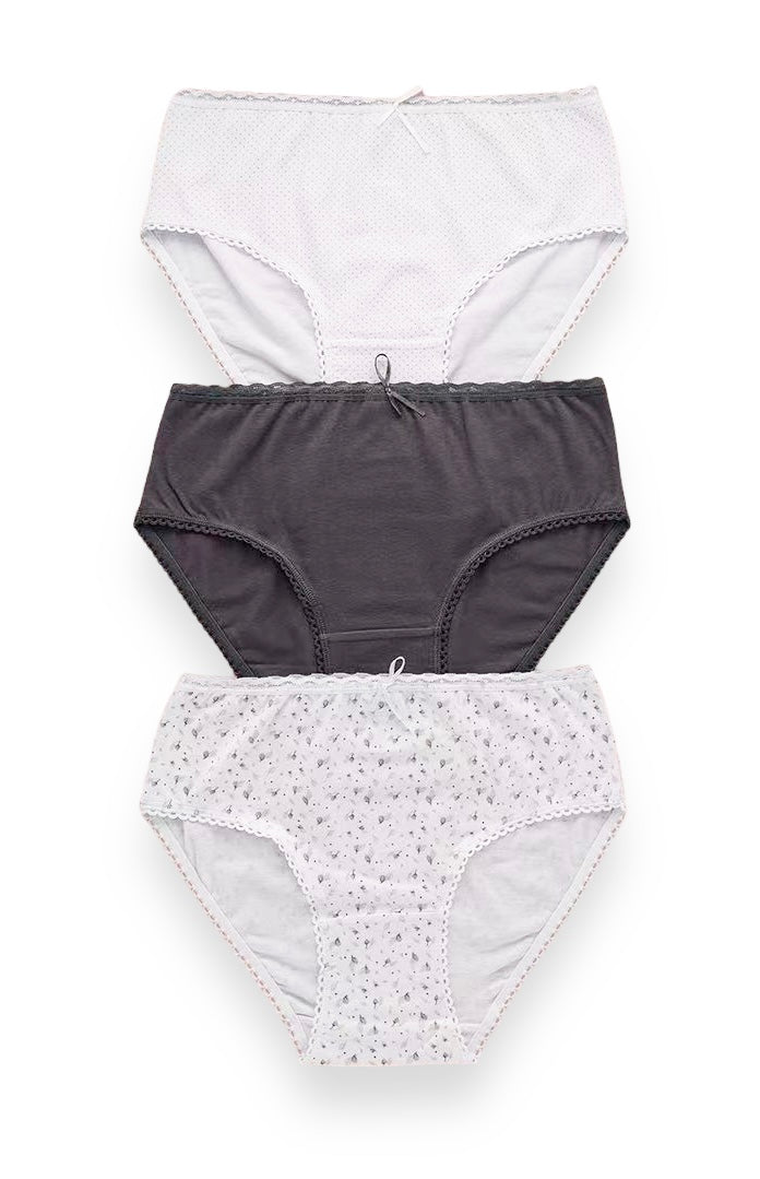 3x dámske bavlnené nohavičky s vysokým pásom, Tress 3498W