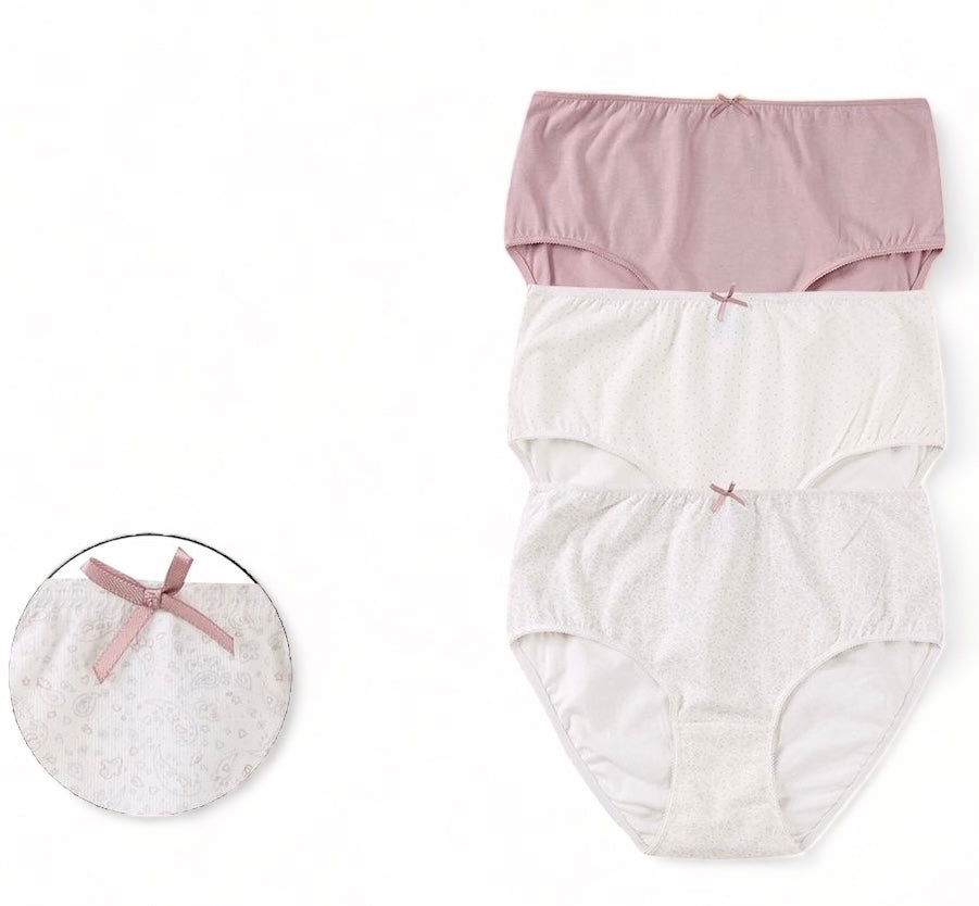 3x dámske bavlnené nohavičky s vysokým pásom, Tress 3772W