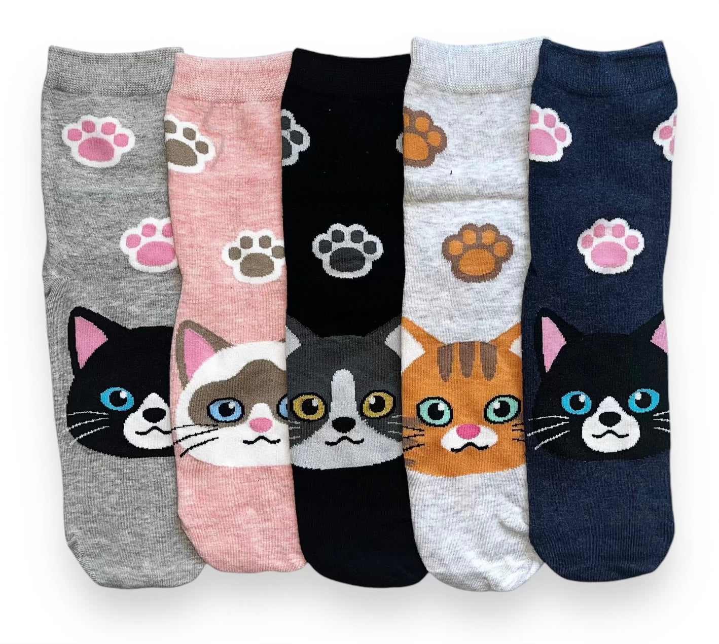 5 párov dámskych ponožiek: cats 5617