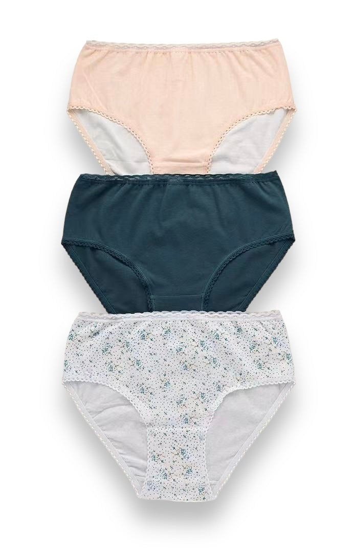 3x dámske bavlnené nohavičky s vysokým pásom, Tress 3480W