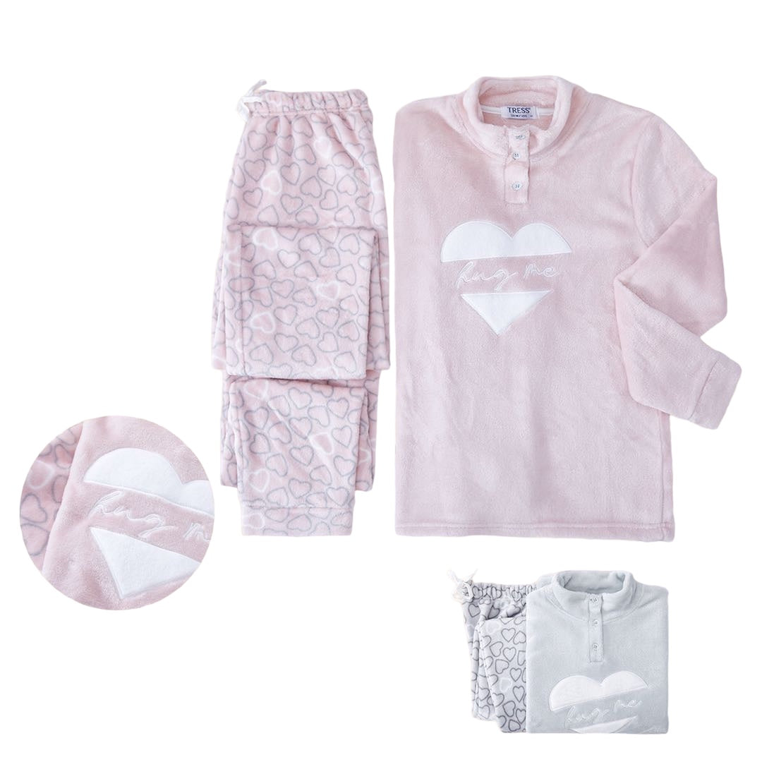 Dámske dlhé nadýchané pyžamo Tress, modré