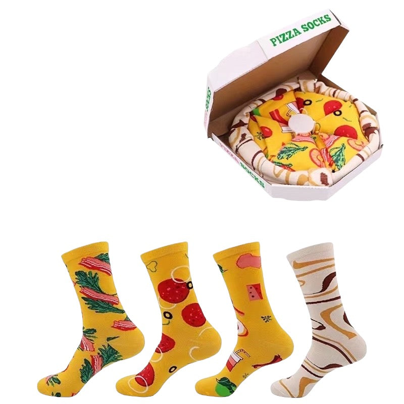 Pizza darilni paket nogavic, 4 pari
