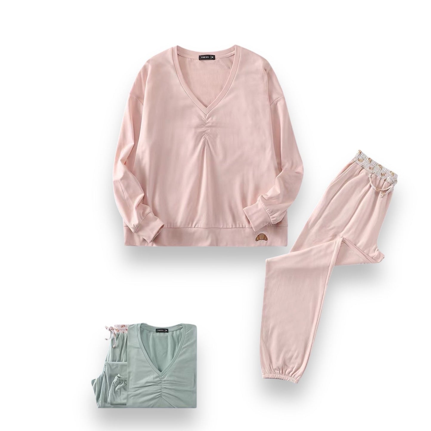 Dámske dlhé pyžamo, Tress 7410 Croissant