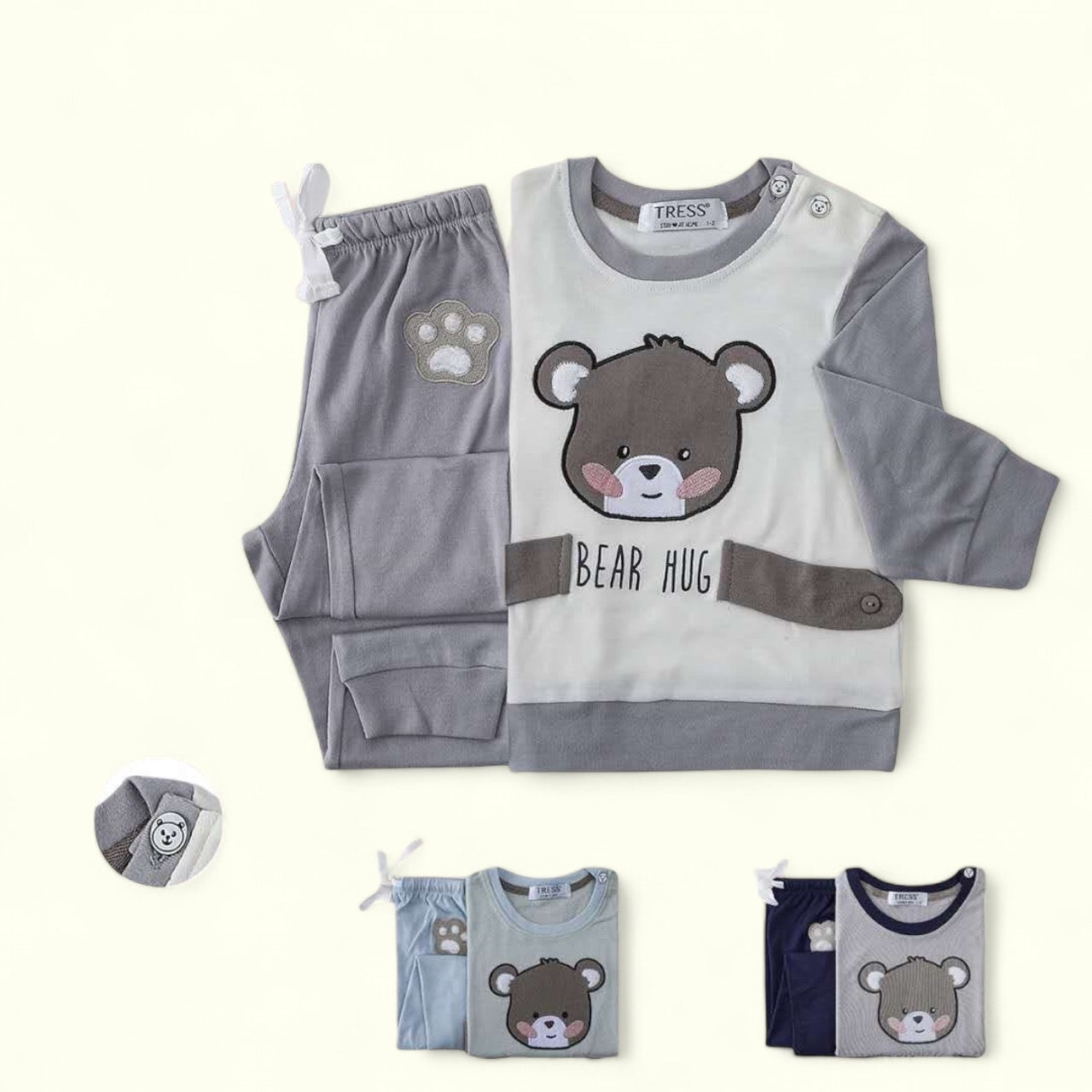 Detské dlhé pyžamo, medvedík Tress 5051