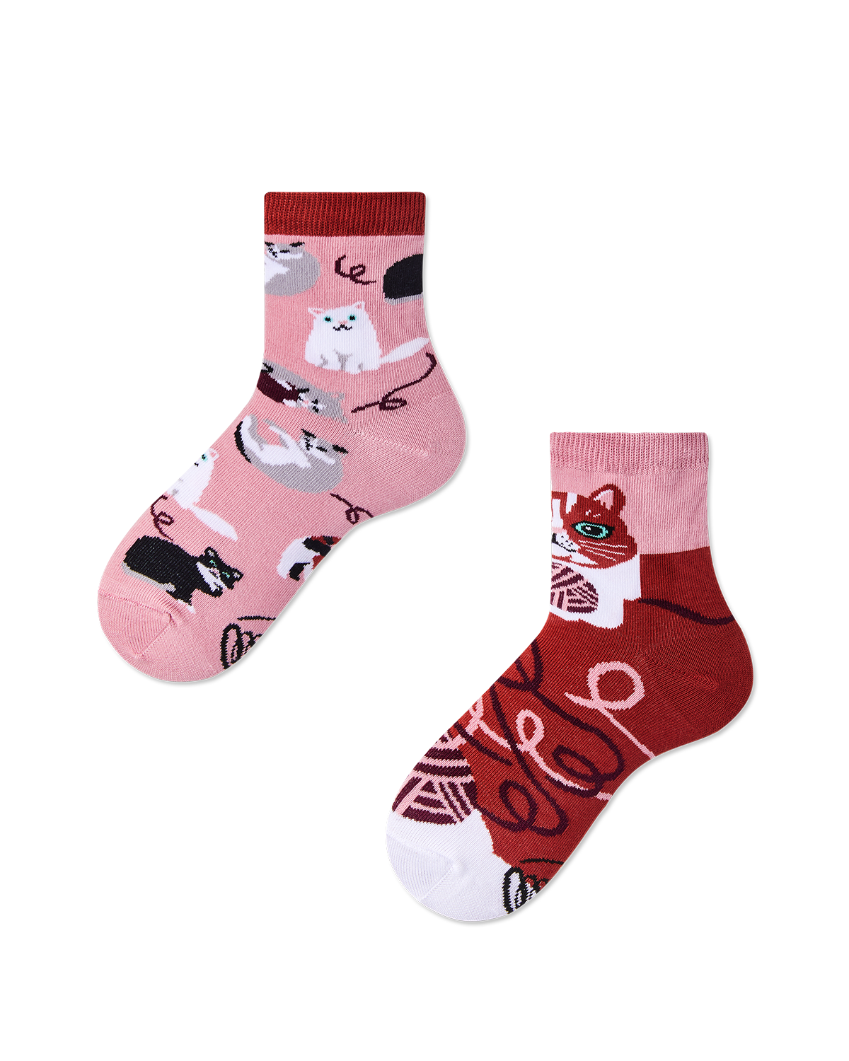 Hravé detské ponožky Cat, Many mornings