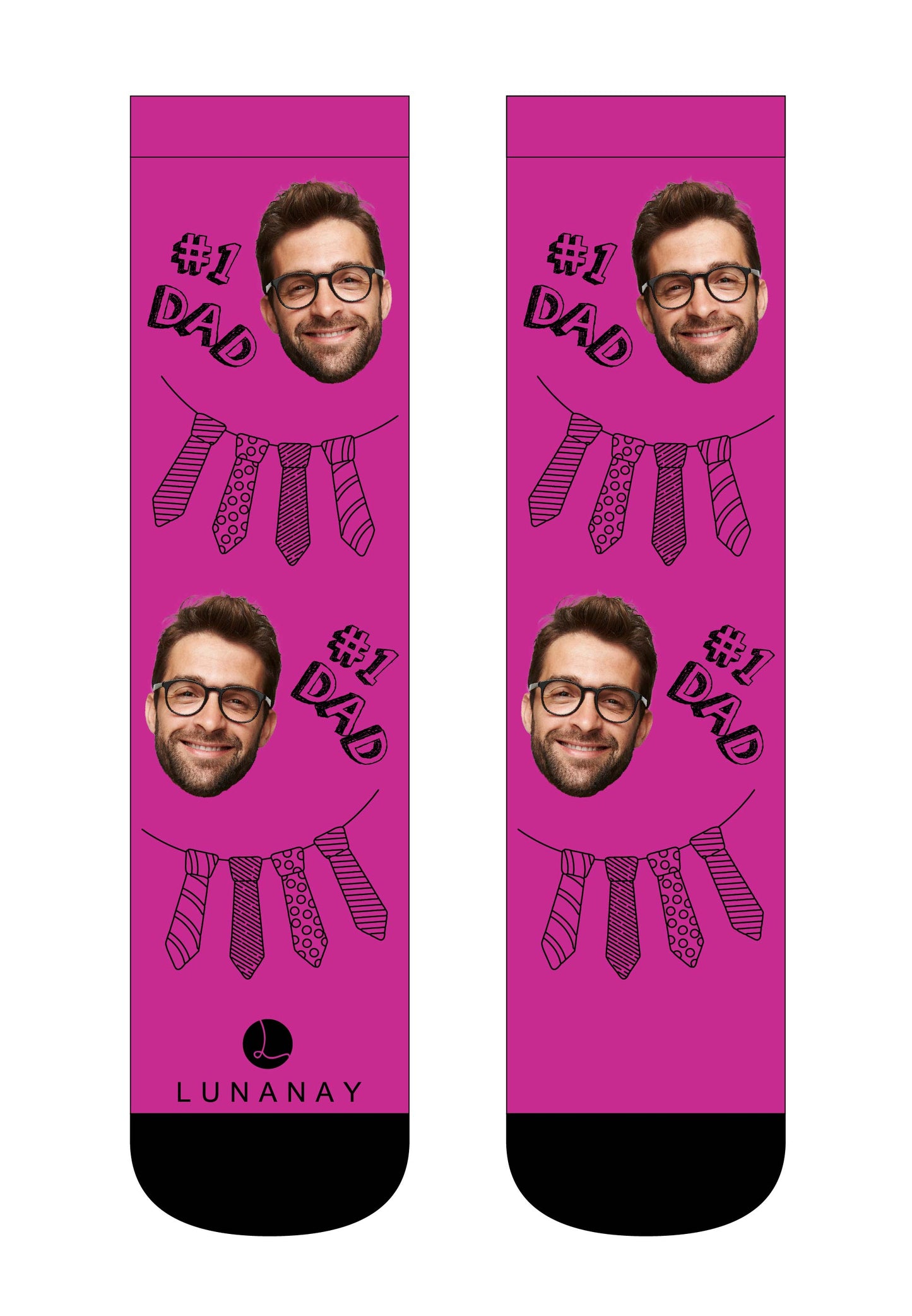 Personalizirane nogavice | Nogavice po naročilu, #1 Dad, kravata
