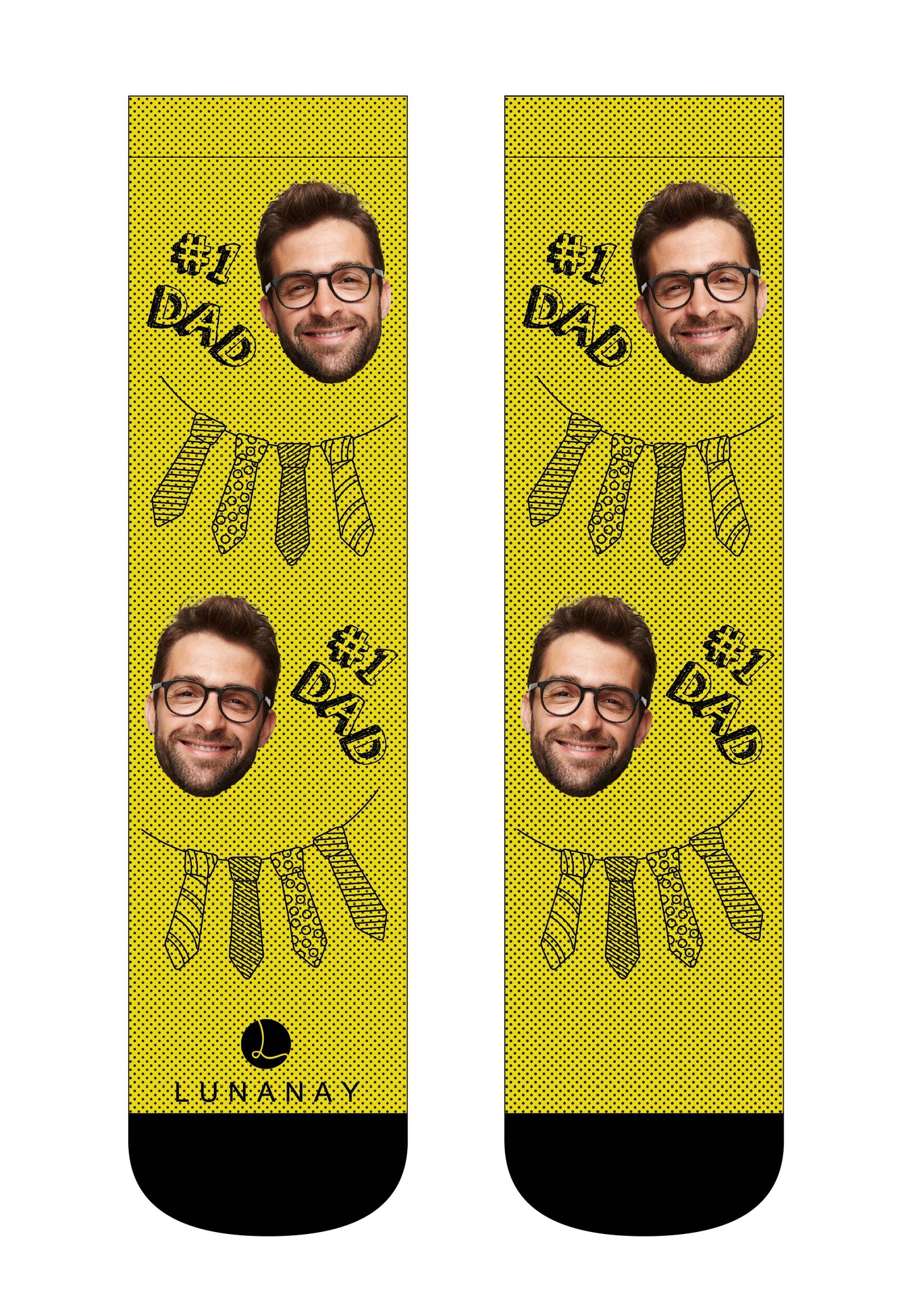 Personalizirane nogavice | Nogavice po naročilu, #1 Dad, kravata