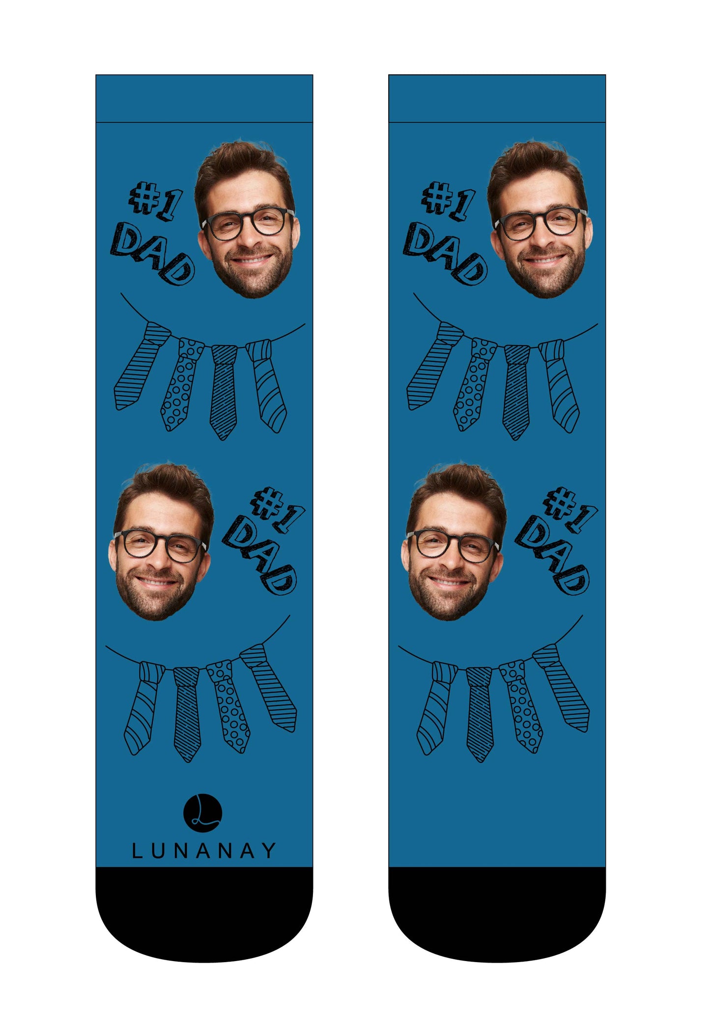 Personalizirane nogavice | Nogavice po naročilu, #1 Dad, kravata