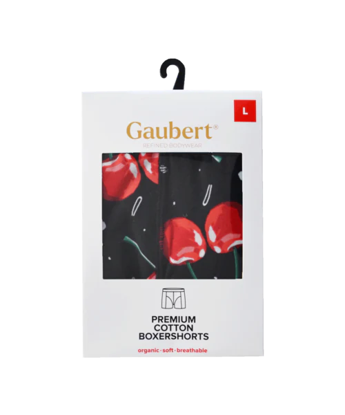 Moške bombažne boksarice Gaubert, češnja