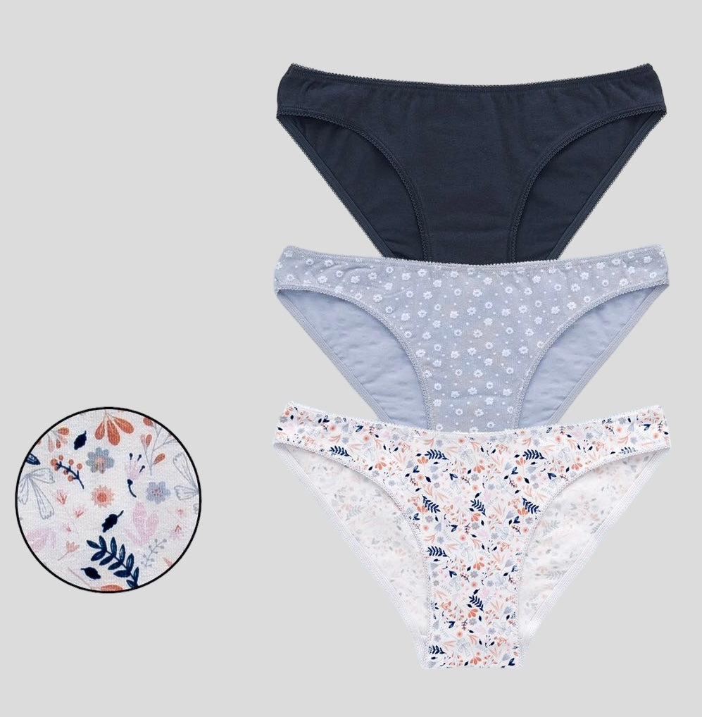 Dámske bavlnené bikiny nohavičky 3/1, Tress 4381Y
