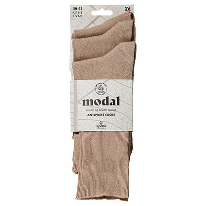 Apollo MODAL Antipress ponožky, 3 páry, telové