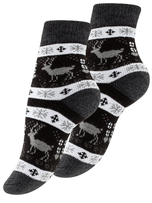 2 páry termo ponožiek so snehovými vločkami VCA, 4107