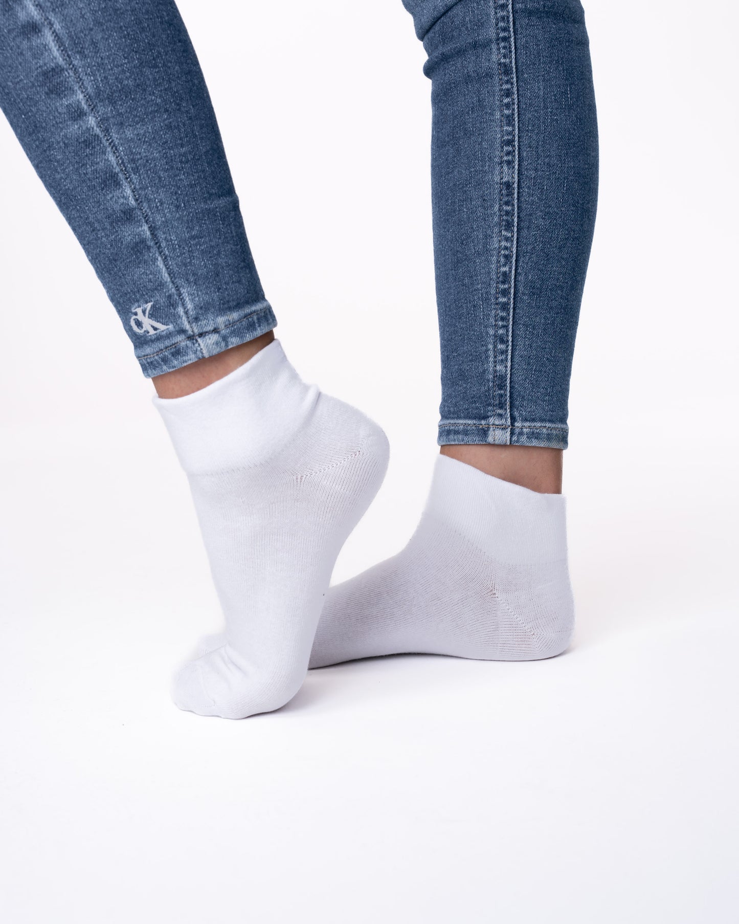 6 párov ponožiek bez gumy, nízke BIELE 6457