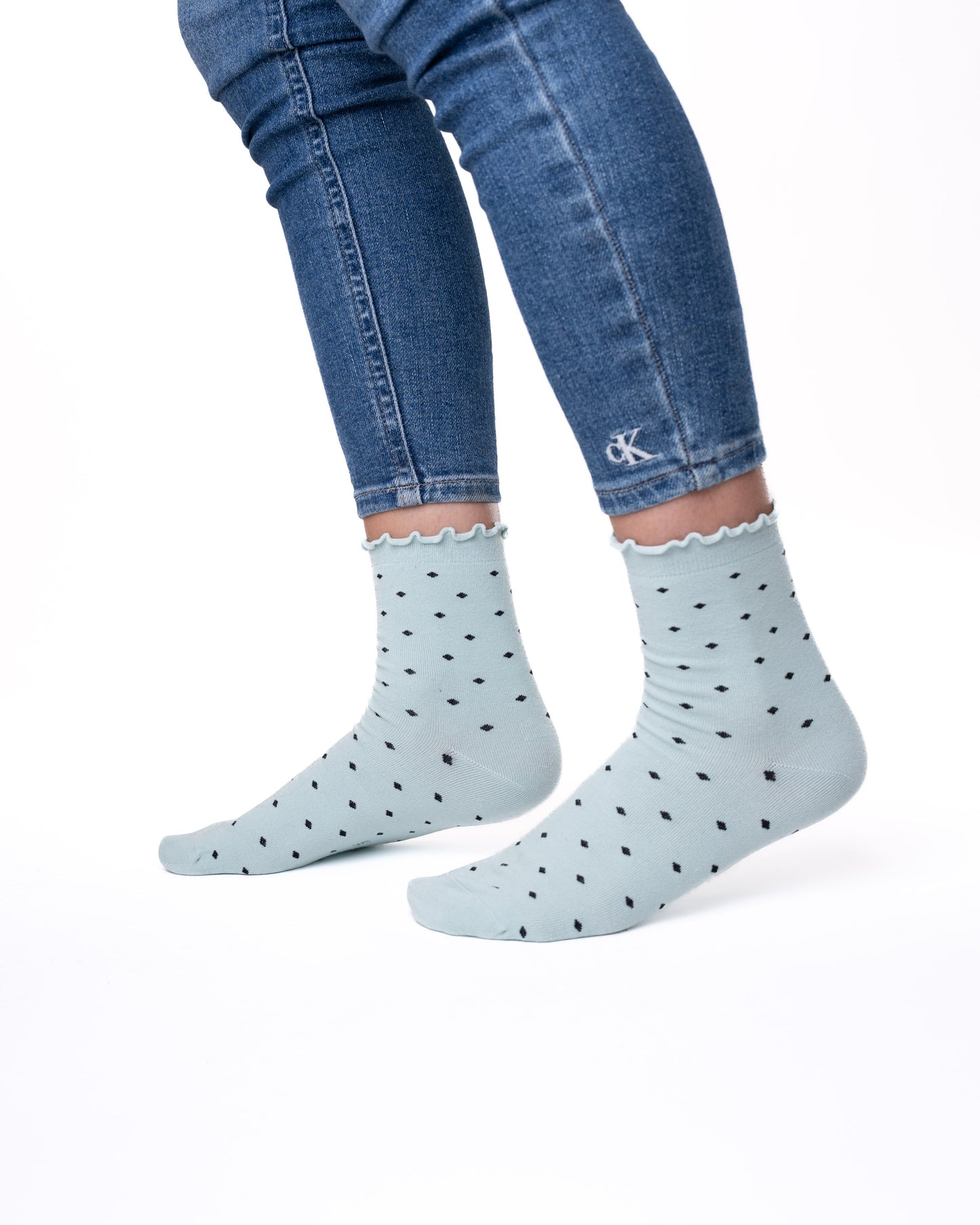 6 párov dámskych antibakteriálnych ponožiek bez gumy a bez švov, bodky 5855