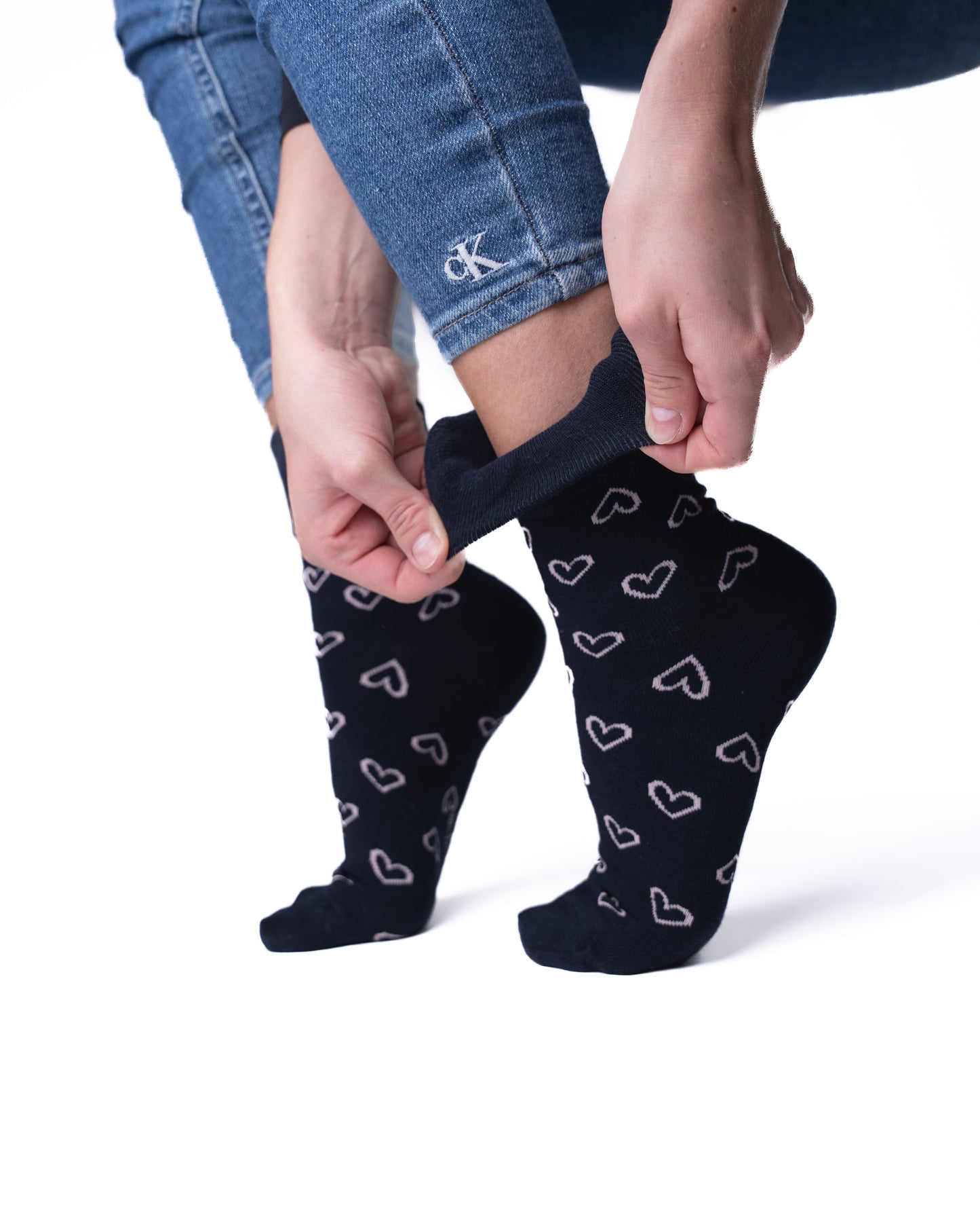 6 párov dámskych ponožiek bez gumičky, mašličiek a srdiečok 5702