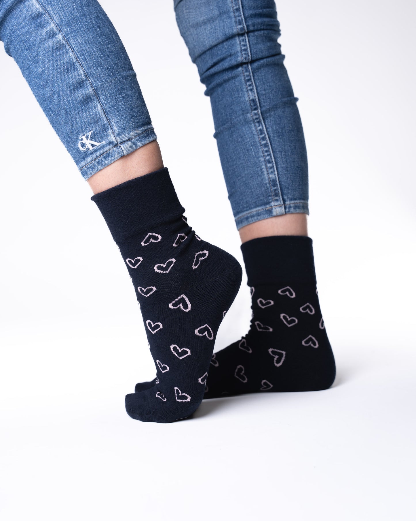 6 párov dámskych ponožiek bez gumičky, mašličiek a srdiečok 5702