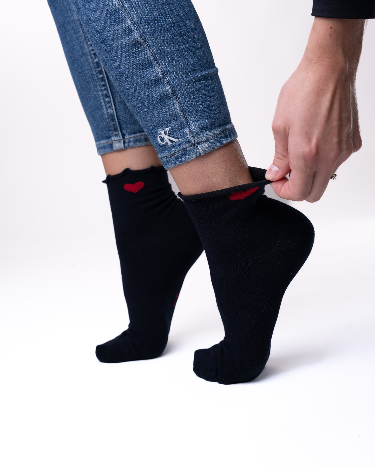 6 párov dámskych ponožiek bez gumy, stredne vysoké srdiečko 5563 MIX