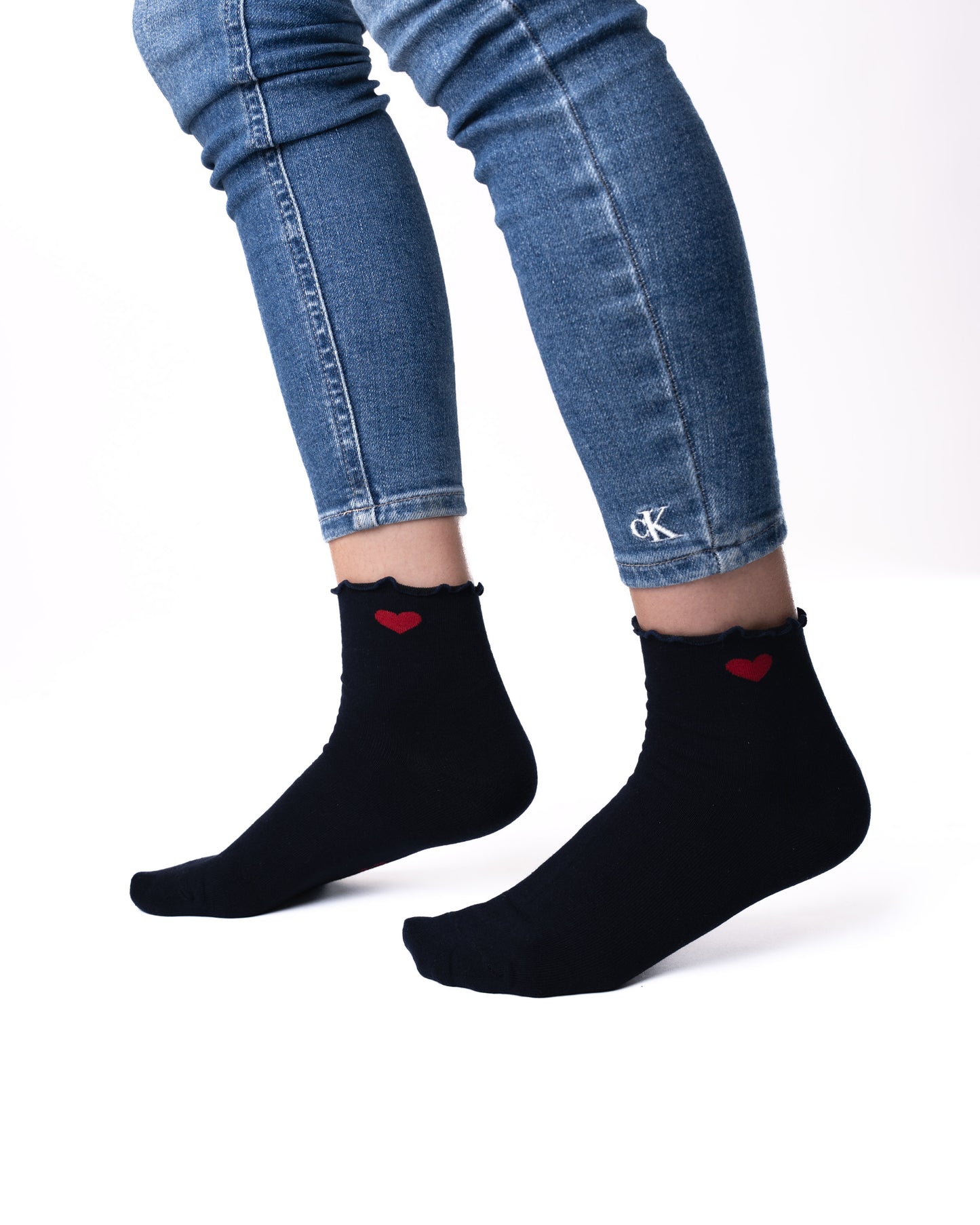 6 párov dámskych ponožiek bez gumy, stredne vysoké srdiečko 5563 MIX