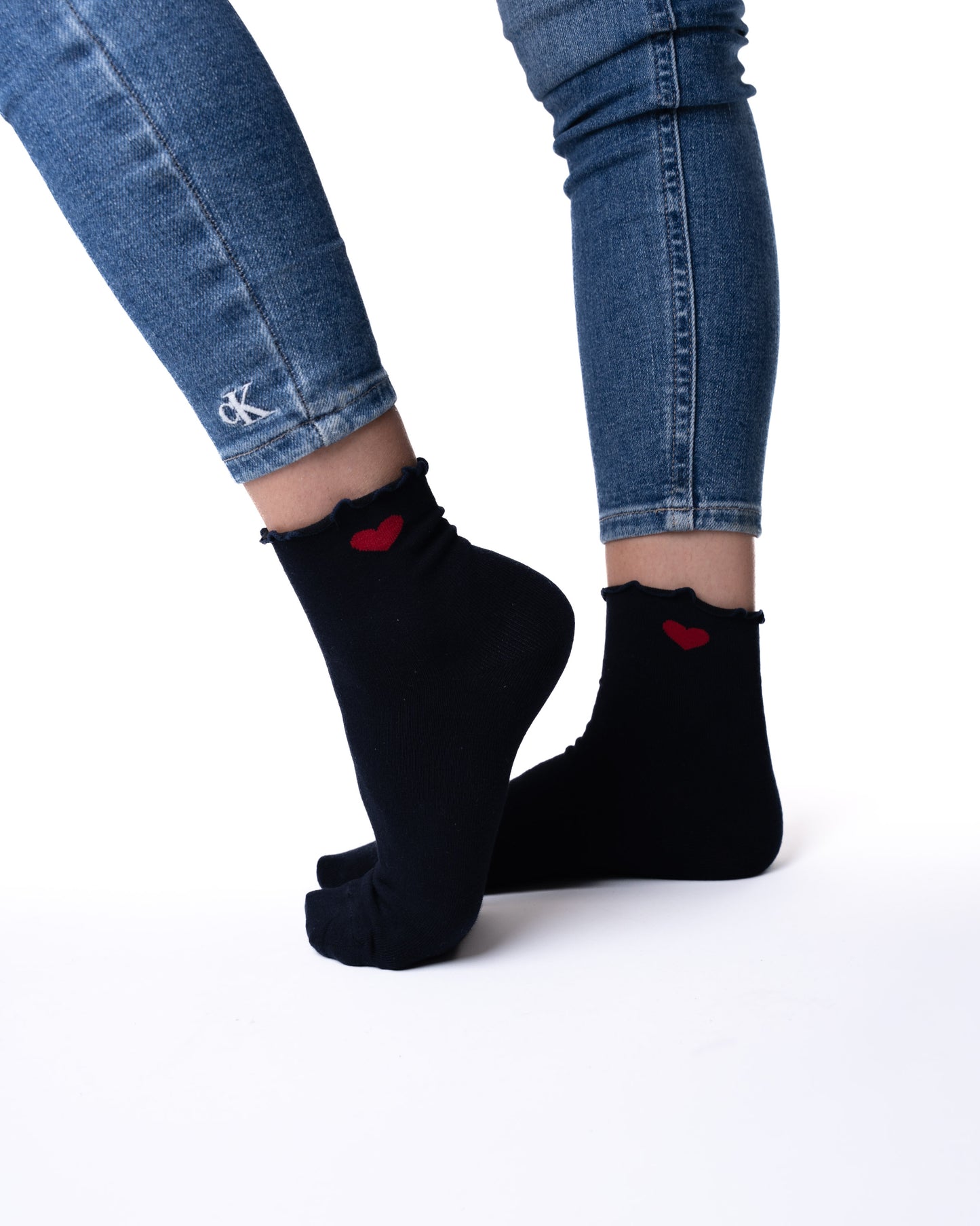 6 párov dámskych ponožiek bez gumy, stredne vysoké srdiečko 5563 MIX