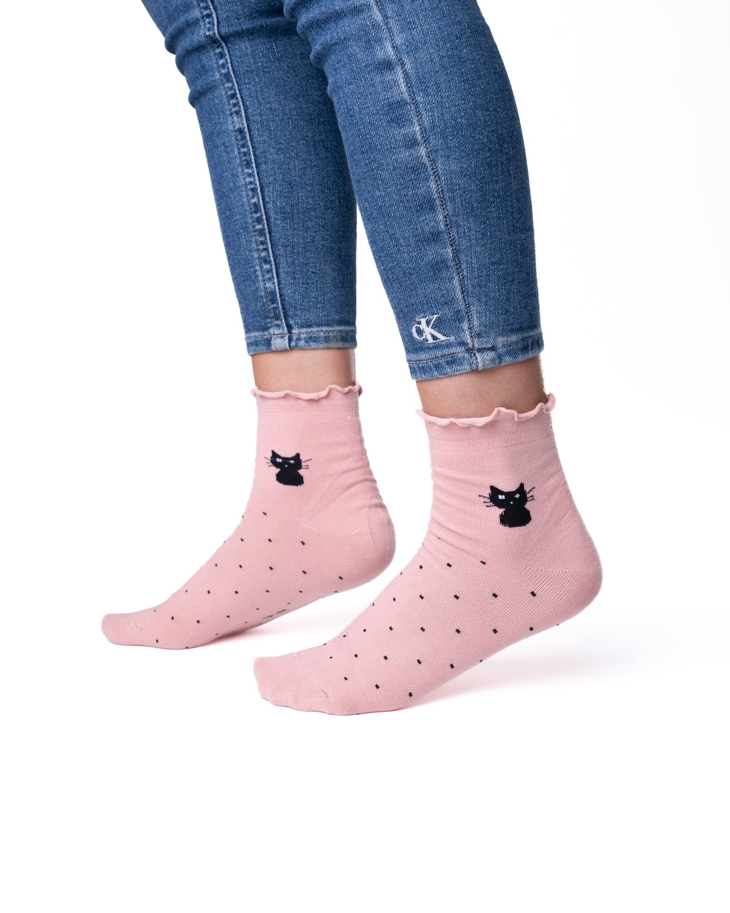 6 párov dámskych ponožiek bez gumičiek, stredne vysoké s pol. 5682