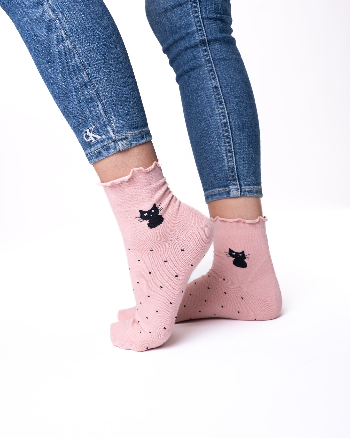 6 párov dámskych ponožiek bez gumičiek, stredne vysoké s pol. 5682