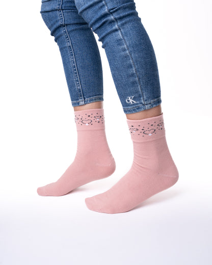 6 párov dámskych ponožiek bez gumičky, roztomilý okraj 5930