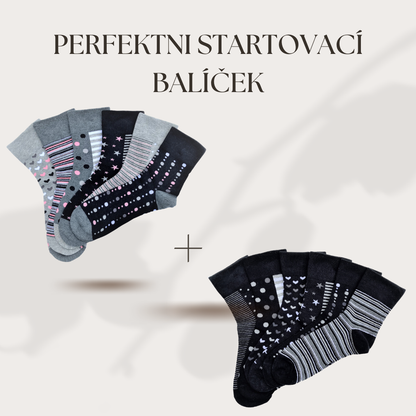 Štartovací balík ponožiek bez gumičky pre ženy