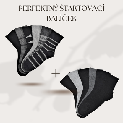 Štartovací balík ponožiek bez gumičky pre mužov