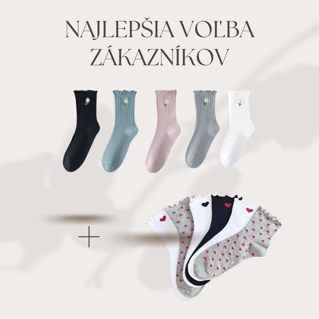 ⭐ Najobľúbenejší balík ponožiek bez gumičky pre ženy