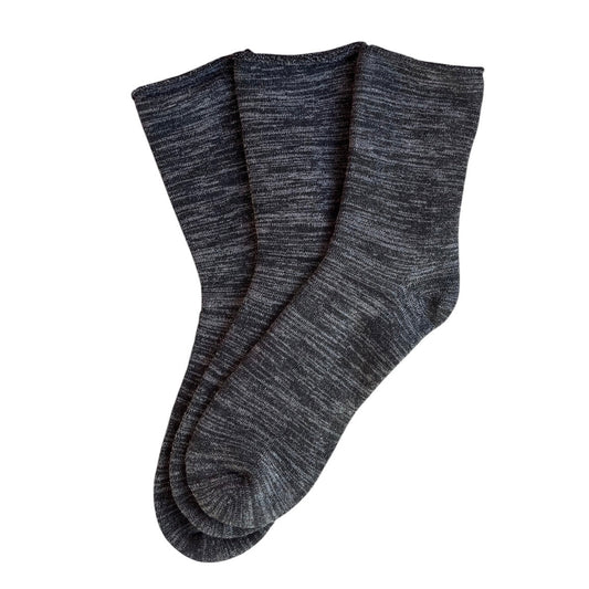 3 páry hrubých termo pánskych ponožiek bez gumičky, bambus 6580