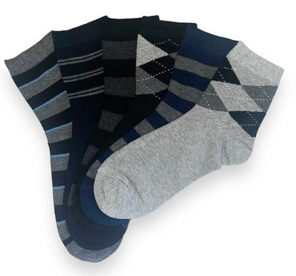 6 párov pánskych polodlhých ponožiek, 6390