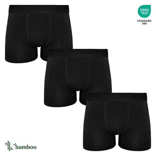 3x pánske bambusové boxerky, Benyson 7020 čierne