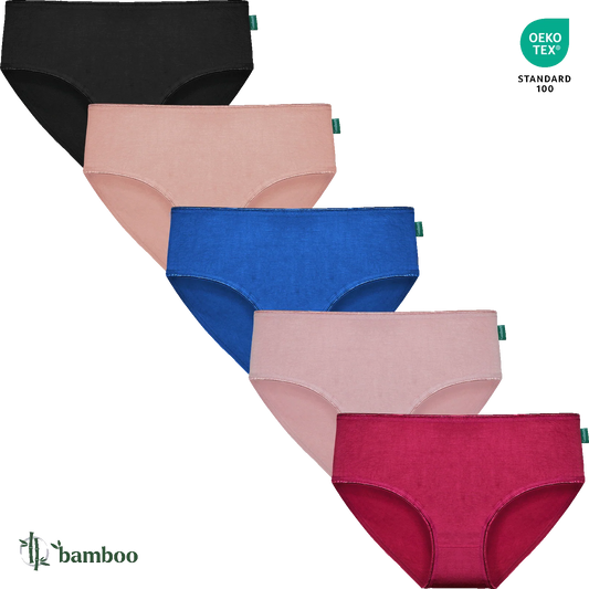 5x dámske midi slip nohavičky z bambusu, Gaubert 903 mix